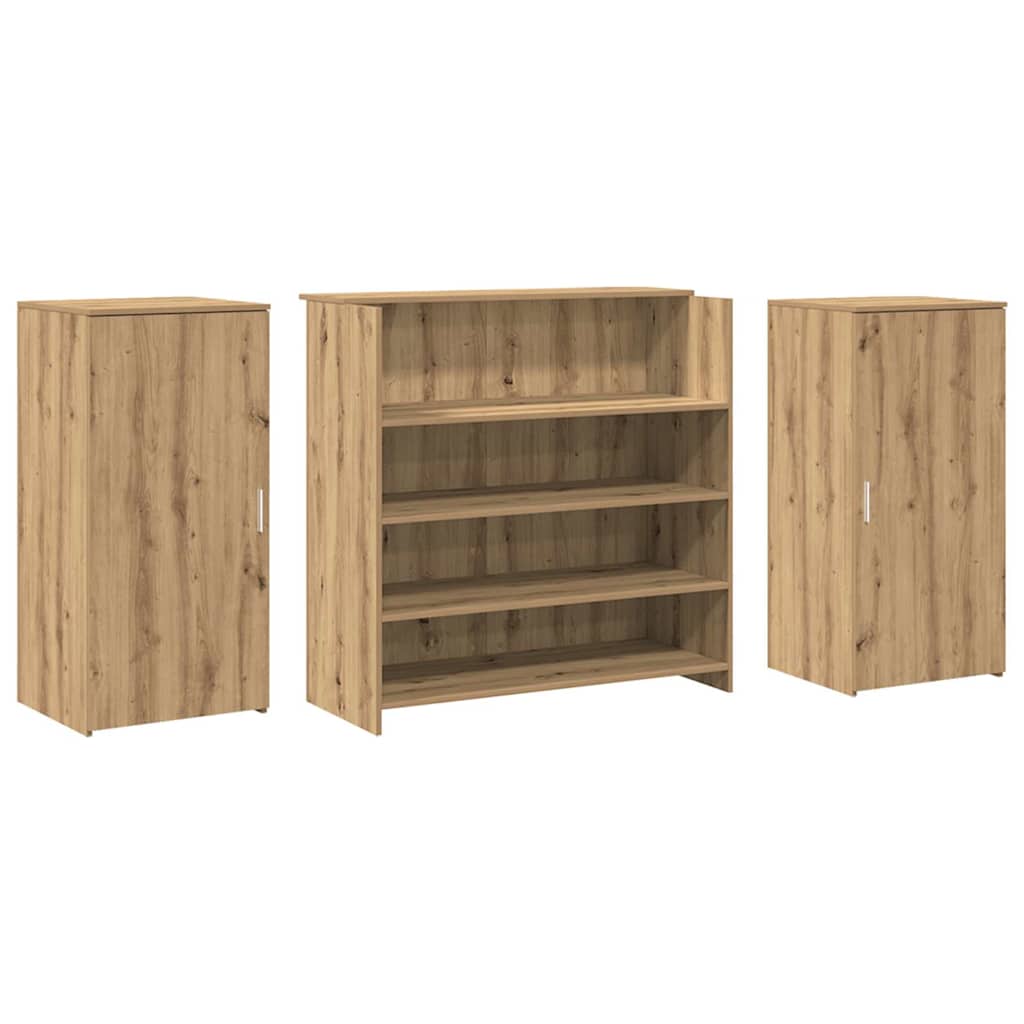 Receptionsskranke 200x50x103,5 Cm Konstrueret Træ Kunsteg - Billede 7