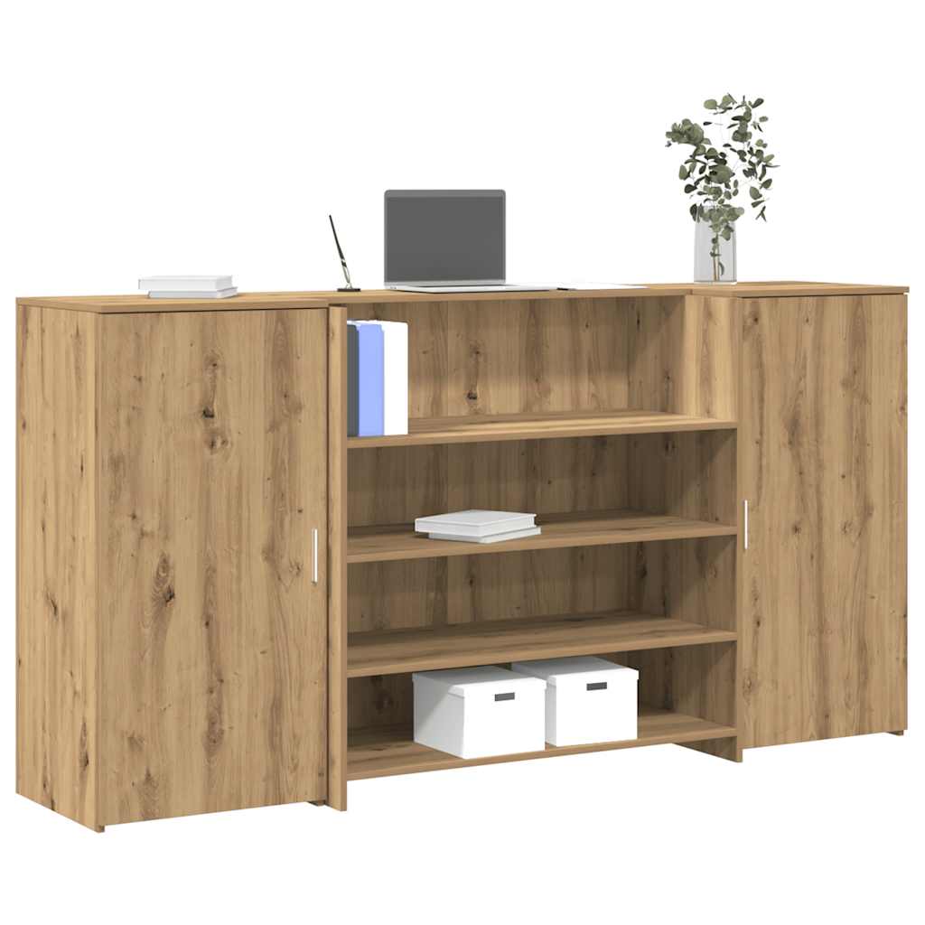 Receptionsskranke 200x50x103,5 Cm Konstrueret Træ Kunsteg - Hovedbillede