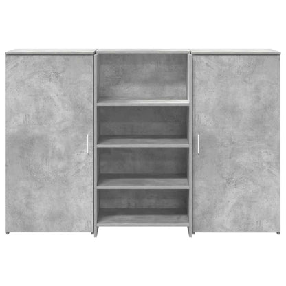 Receptionsskranke 155x50x103,5 Cm Konstrueret Træ Beton Grå - Billede 5