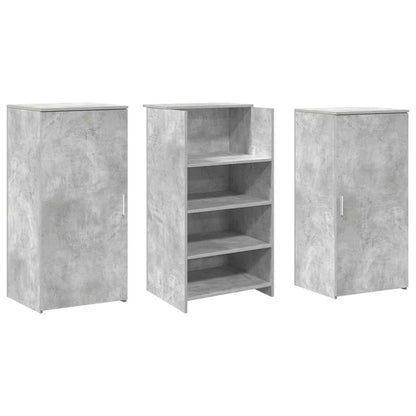 Receptionsskranke 155x50x103,5 Cm Konstrueret Træ Beton Grå - Billede 7