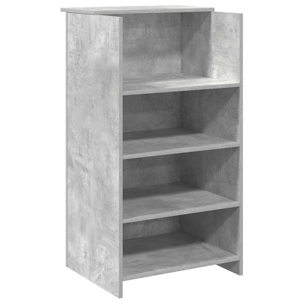 Receptionsskranke 155x50x103,5 Cm Konstrueret Træ Beton Grå - Billede 8