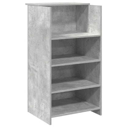 Receptionsskranke 155x50x103,5 Cm Konstrueret Træ Beton Grå - Billede 8