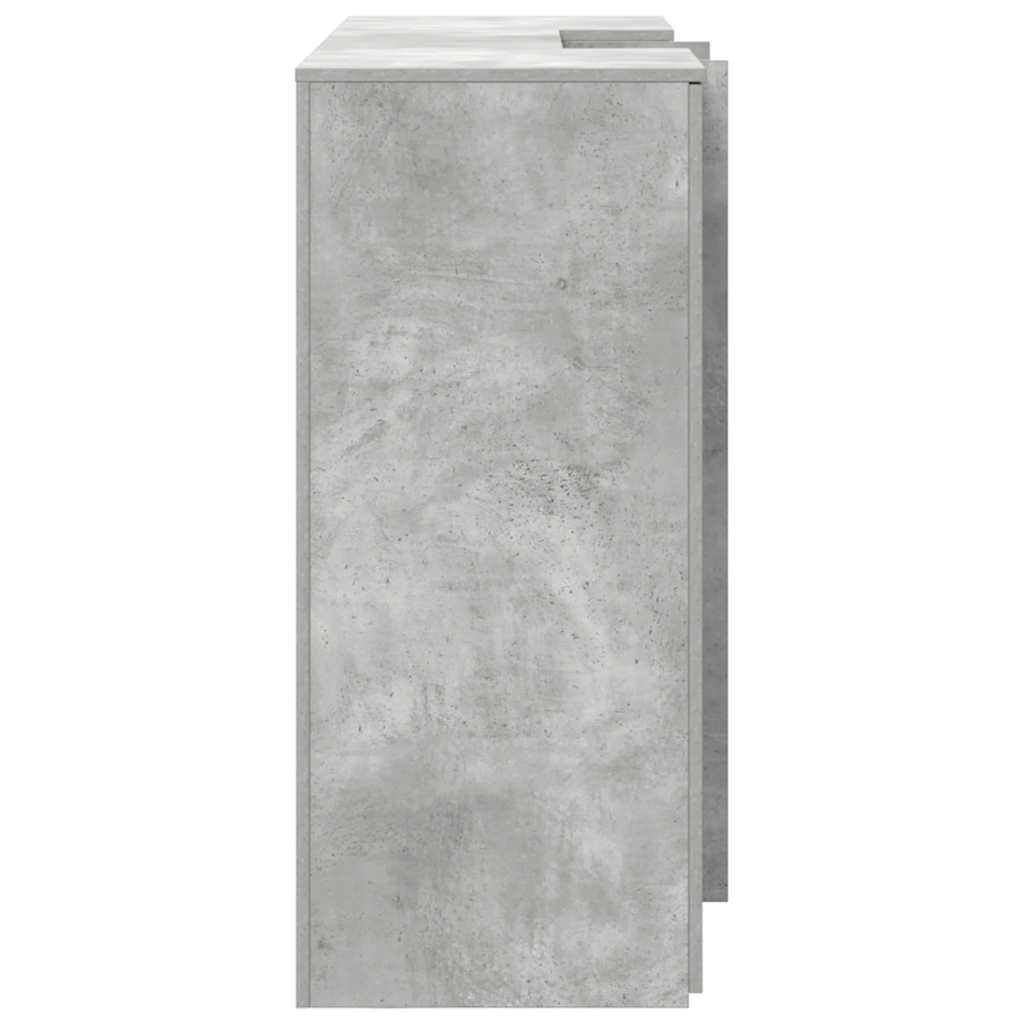 Receptionsskranke 155x50x103,5 Cm Konstrueret Træ Beton Grå - Billede 10