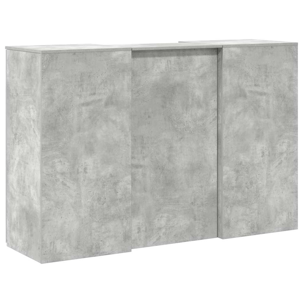 Receptionsskranke 155x50x103,5 Cm Konstrueret Træ Beton Grå - Billede 11