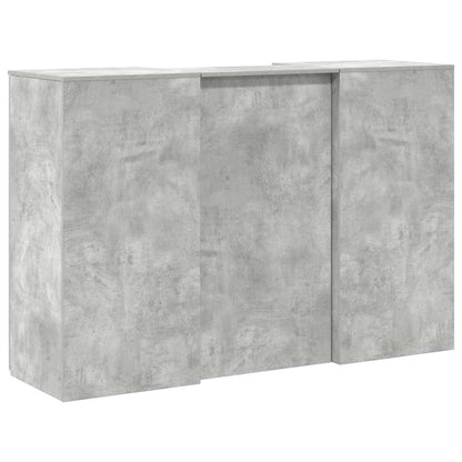 Receptionsskranke 155x50x103,5 Cm Konstrueret Træ Beton Grå - Billede 11