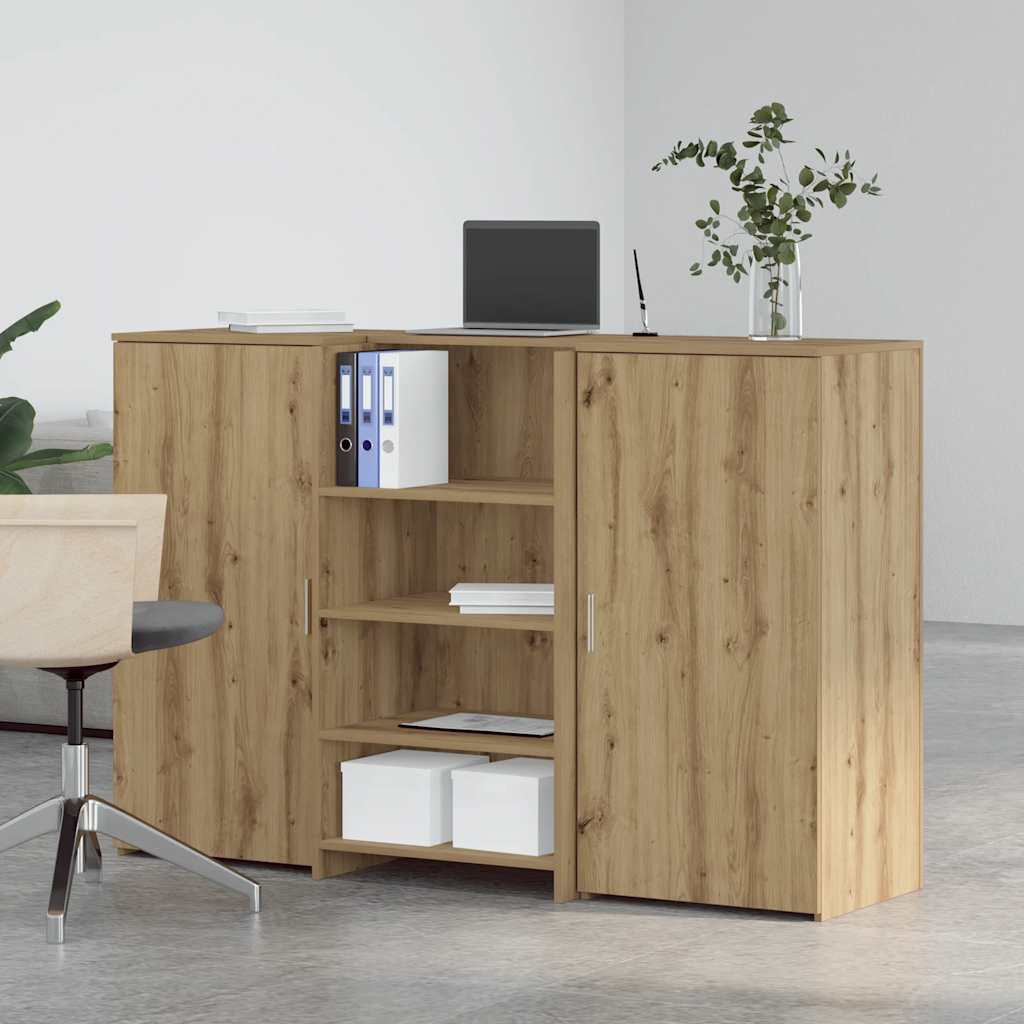 Receptionsskranke 155x50x103,5 Cm Konstrueret Træ Kunsteg - Billede 3