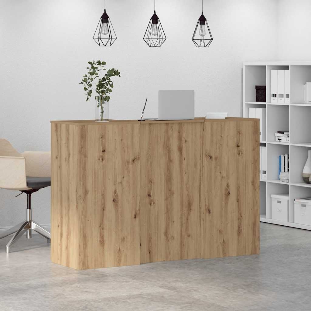 Receptionsskranke 155x50x103,5 Cm Konstrueret Træ Kunsteg - Billede 4