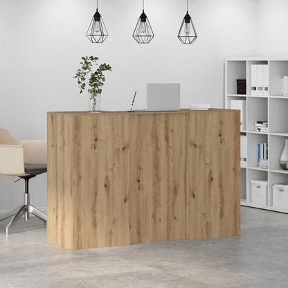 Receptionsskranke 155x50x103,5 Cm Konstrueret Træ Kunsteg - Billede 4