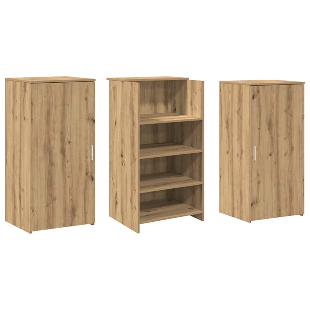 Receptionsskranke 155x50x103,5 Cm Konstrueret Træ Kunsteg - Billede 7