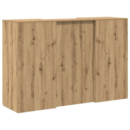 Receptionsskranke 155x50x103,5 Cm Konstrueret Træ Kunsteg - Billede 11