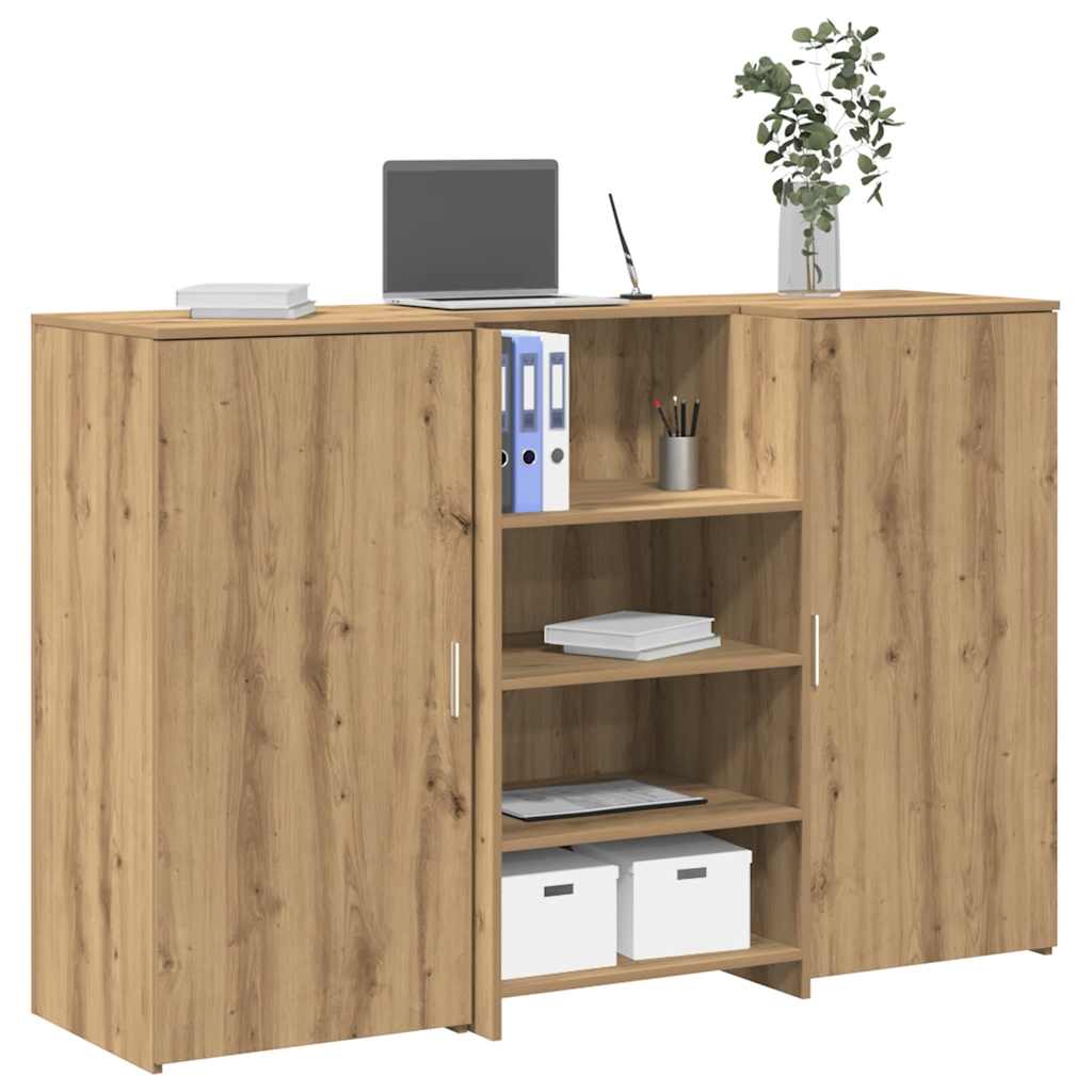 Receptionsskranke 155x50x103,5 Cm Konstrueret Træ Kunsteg - Hovedbillede