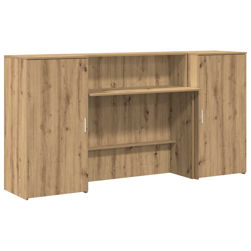 Receptionsskranke 200x50x103,5 Cm Konstrueret Træ Kunsteg - Billede 2