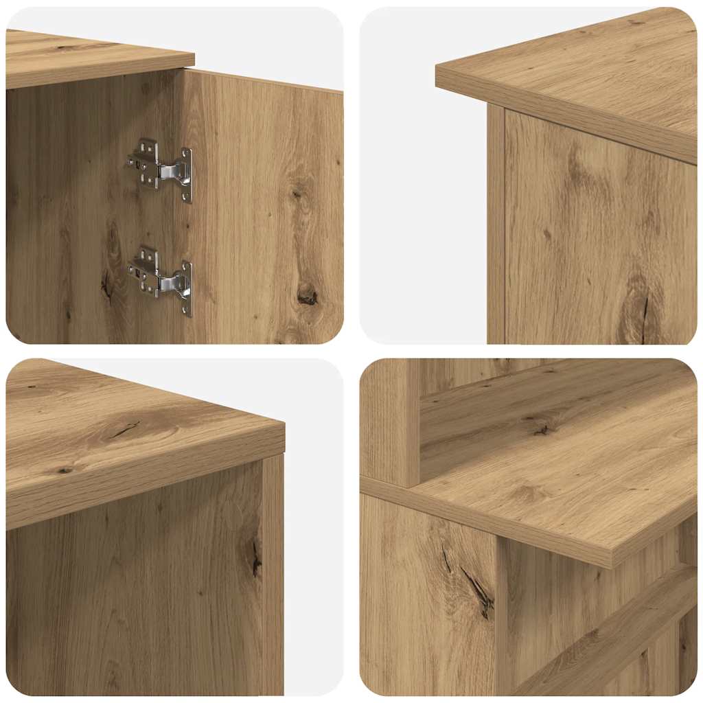 Receptionsskranke 200x50x103,5 Cm Konstrueret Træ Kunsteg - Billede 12