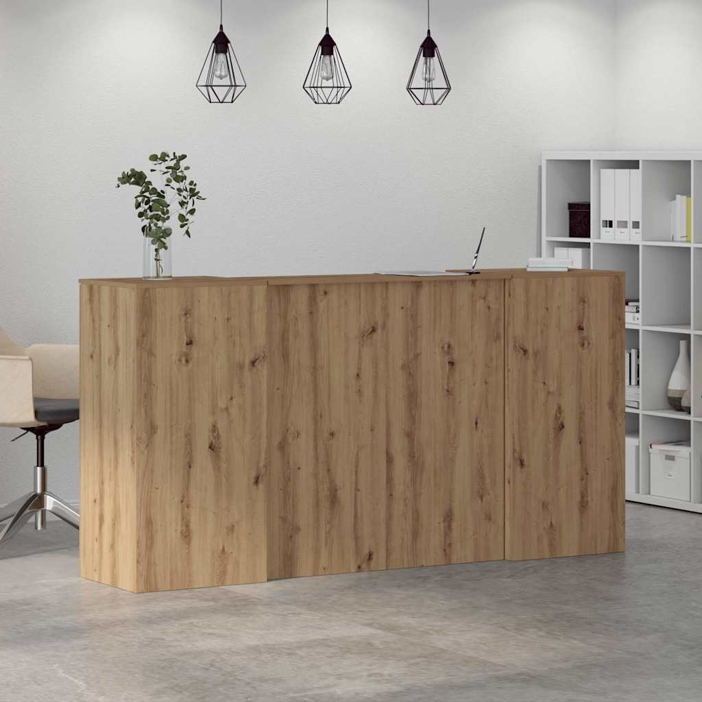 Receptionsskranke 200x50x103,5 Cm Konstrueret Træ Kunsteg - Billede 4