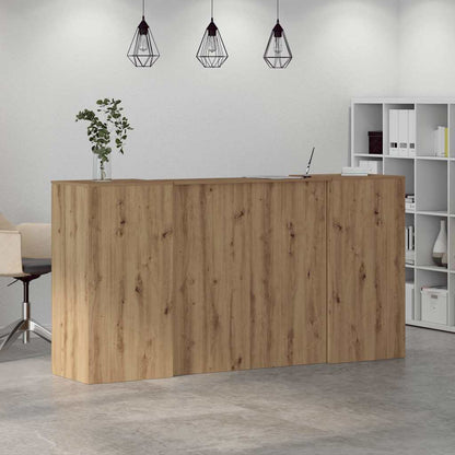 Receptionsskranke 200x50x103,5 Cm Konstrueret Træ Kunsteg - Billede 4