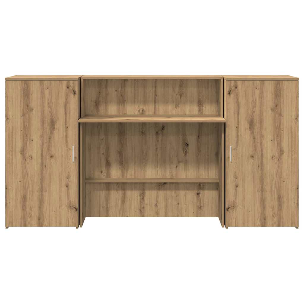 Receptionsskranke 200x50x103,5 Cm Konstrueret Træ Kunsteg - Billede 5