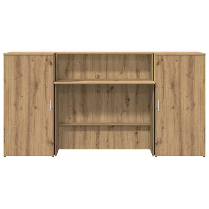 Receptionsskranke 200x50x103,5 Cm Konstrueret Træ Kunsteg - Billede 5