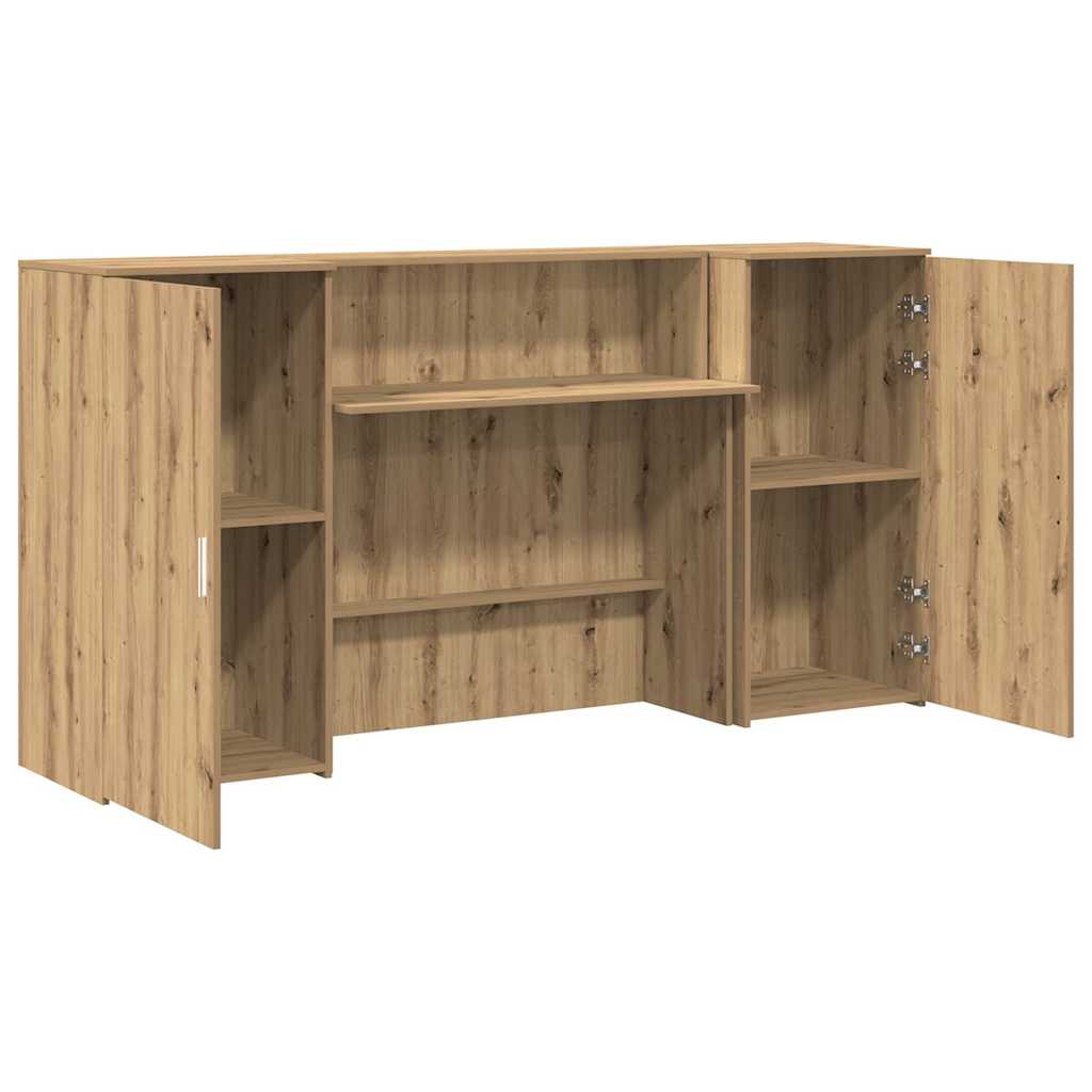 Receptionsskranke 200x50x103,5 Cm Konstrueret Træ Kunsteg - Billede 6