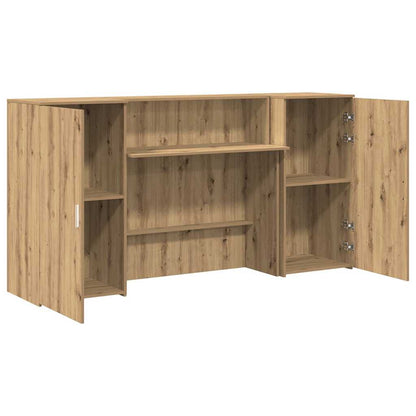 Receptionsskranke 200x50x103,5 Cm Konstrueret Træ Kunsteg - Billede 6