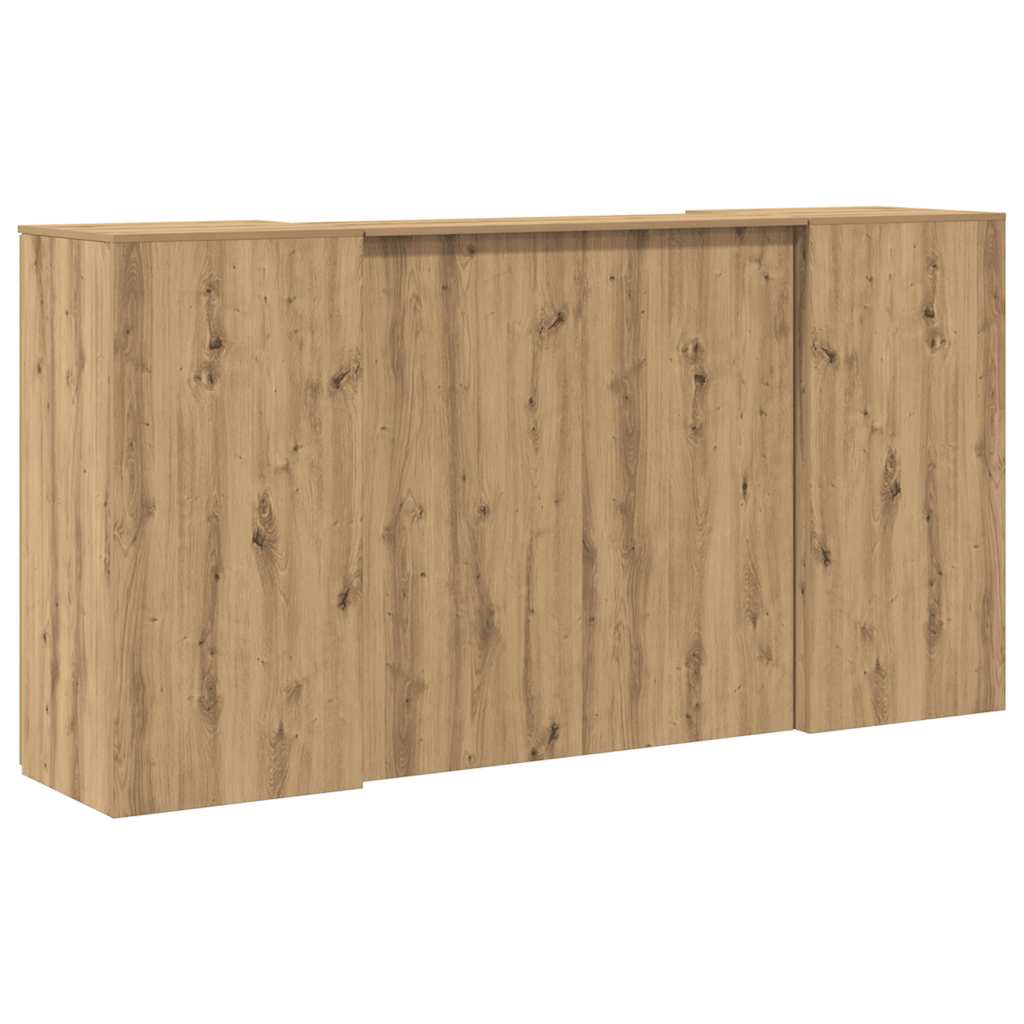 Receptionsskranke 200x50x103,5 Cm Konstrueret Træ Kunsteg - Billede 11