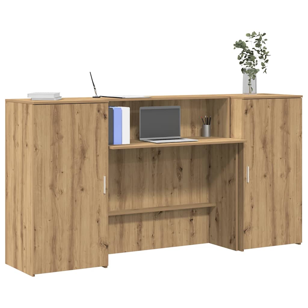 Receptionsskranke 200x50x103,5 Cm Konstrueret Træ Kunsteg - Hovedbillede