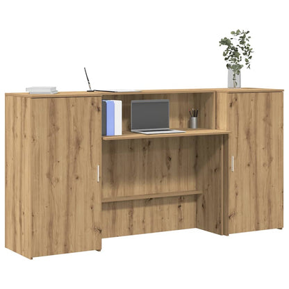 Receptionsskranke 200x50x103,5 Cm Konstrueret Træ Kunsteg - Hovedbillede