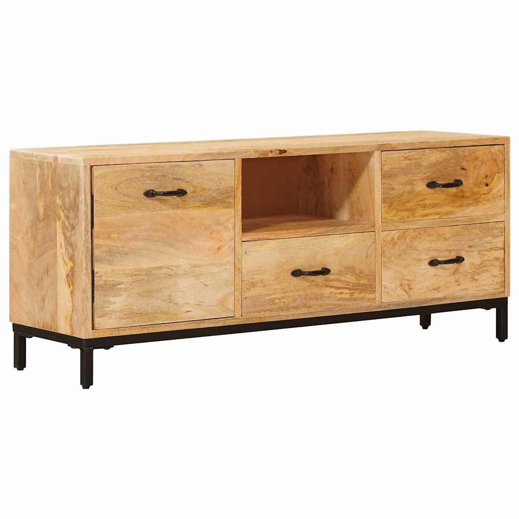 Tv-borde Med Skuffe 110 X 30 X 46 Cm Massivt Mangotræ - Billede 2