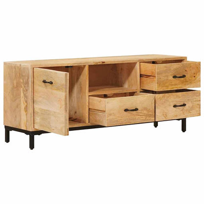 Tv-borde Med Skuffe 110 X 30 X 46 Cm Massivt Mangotræ - Billede 3
