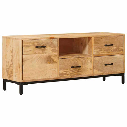 Tv-borde Med Skuffe 110 X 30 X 46 Cm Massivt Mangotræ - Billede 4