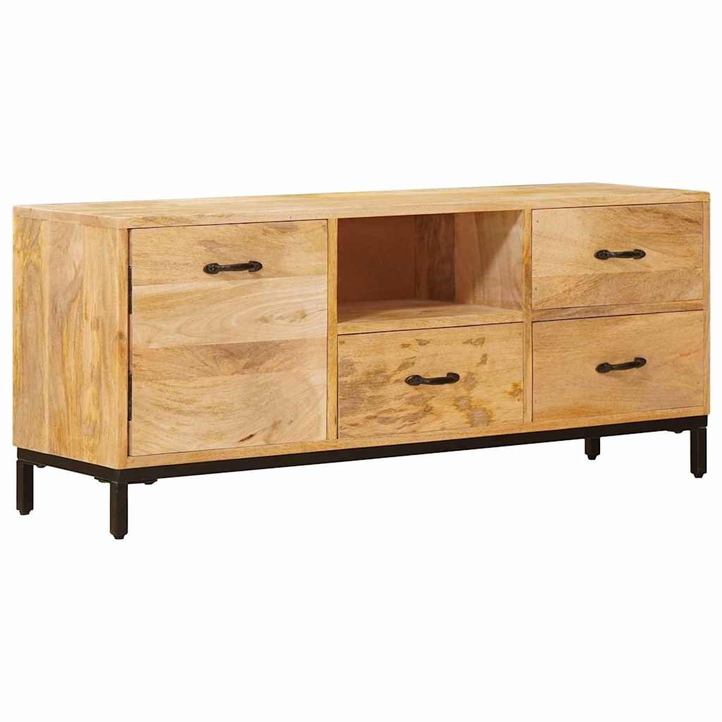 Tv-borde Med Skuffe 110 X 30 X 46 Cm Massivt Mangotræ - Billede 5