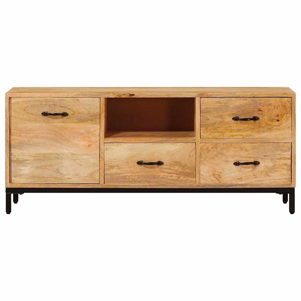 Tv-borde Med Skuffe 110 X 30 X 46 Cm Massivt Mangotræ - Billede 6