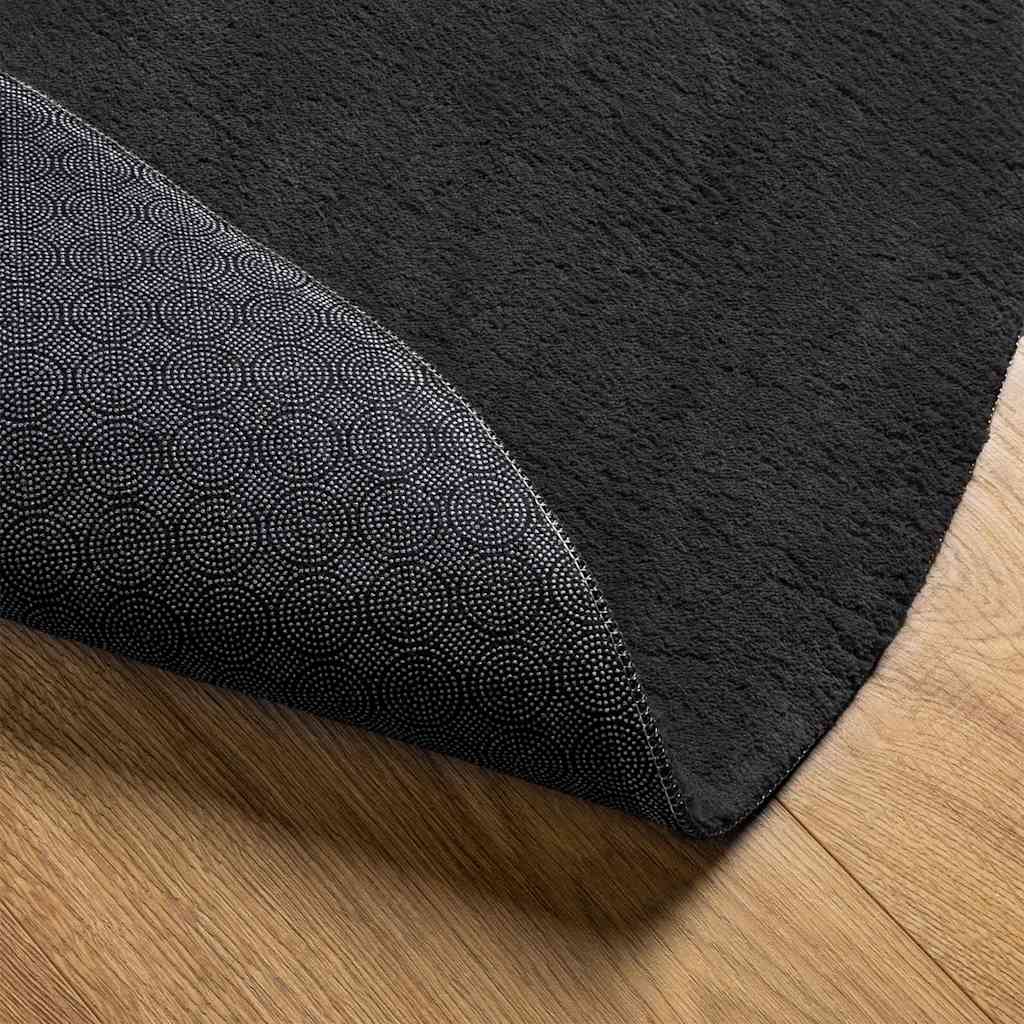 Tæppe Sort 80 X 150 Cm Polyester - Billede 5