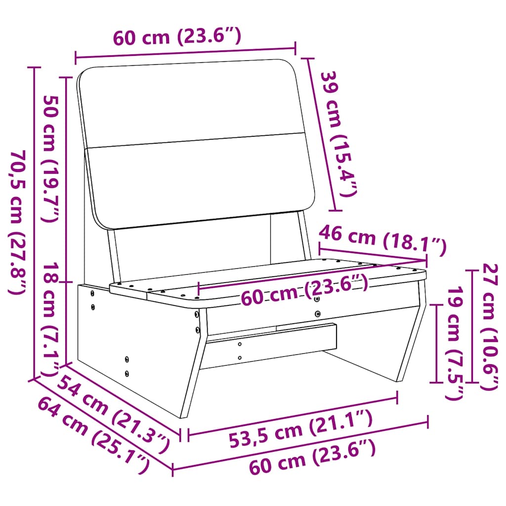 Havestol 60x64x70,5 Cm - Billede 9