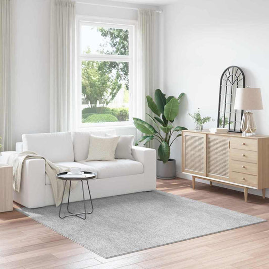 Anti-slip Shaggy Tæppe Grå 200 X 200 Cm Pp - Hovedbillede