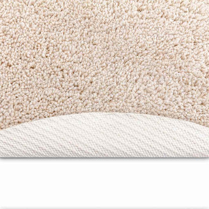 Anti-slip Shaggy Tæppe Creme 160 X 160 Cm Pp - Billede 5
