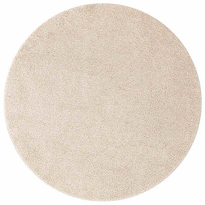 Anti-slip Shaggy Tæppe Creme 160 X 160 Cm Pp - Billede 2