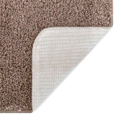 Anti-slip Shaggy Tæppe Brun 120 X 120 Cm Pp - Billede 5