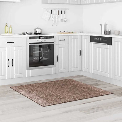 Anti-slip Shaggy Tæppe Brun 120 X 120 Cm Pp - Billede 3