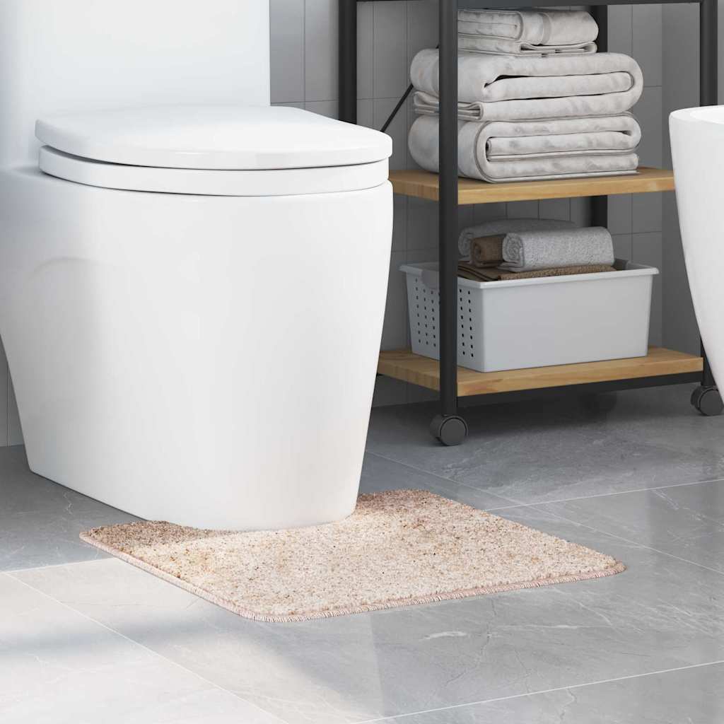 Skridsikker Badeværelsesmåtte Med Toiletudskæring Creme - Hovedbillede
