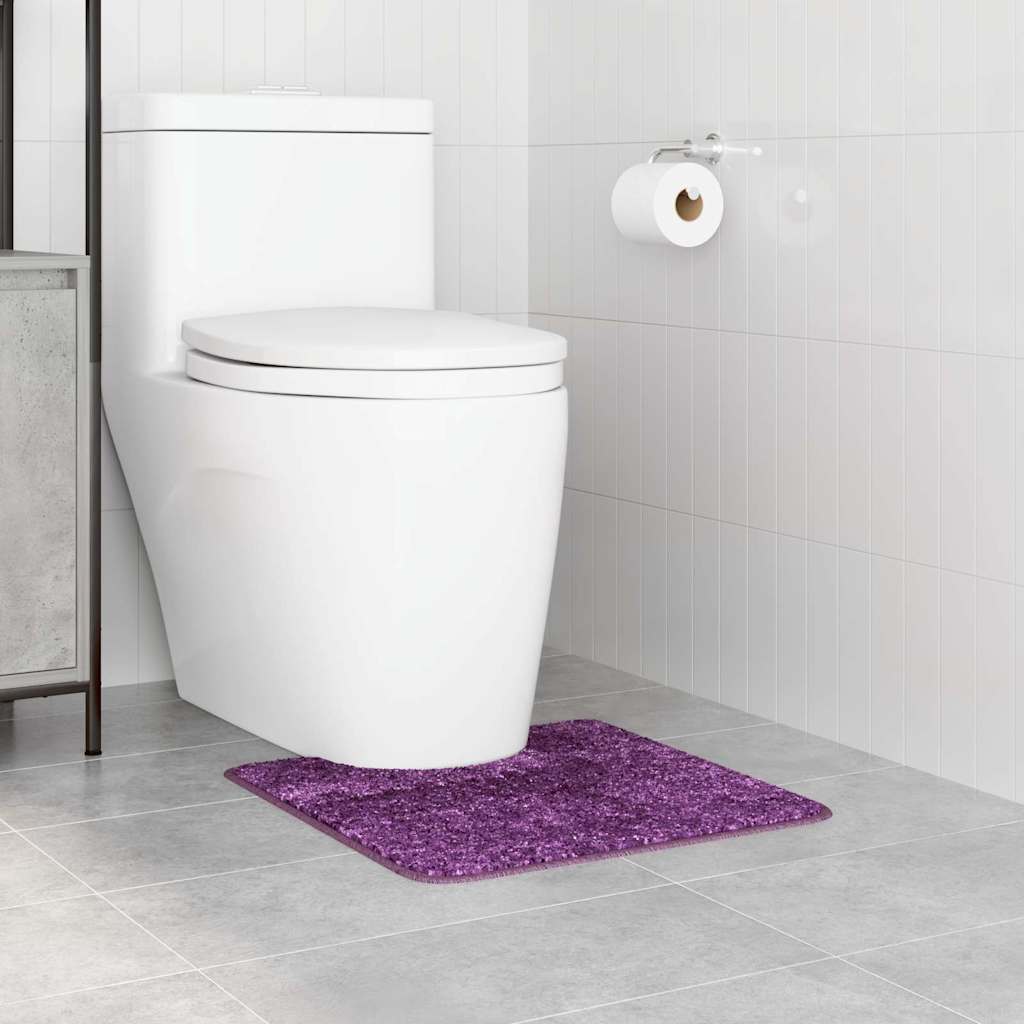 Skridsikker Badeværelsesmåtte Med Toiletudskæring Lilla - Billede 3