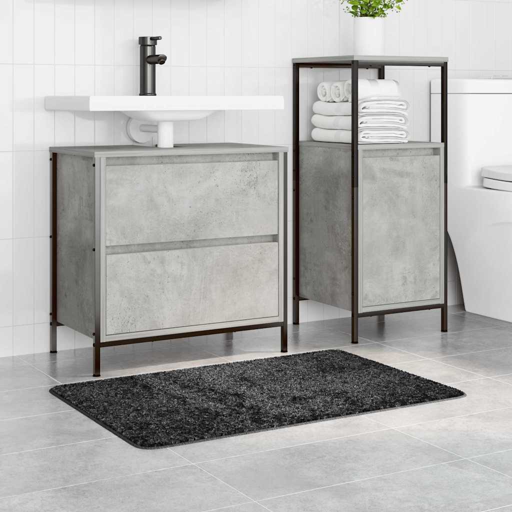 Antiskrid Badmåtte Mørkegrå 60 X 90 Cm Pp - Billede 3