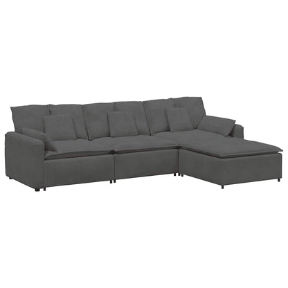 Modulsofa Med Fodskammel Og Hynder - Billede 2