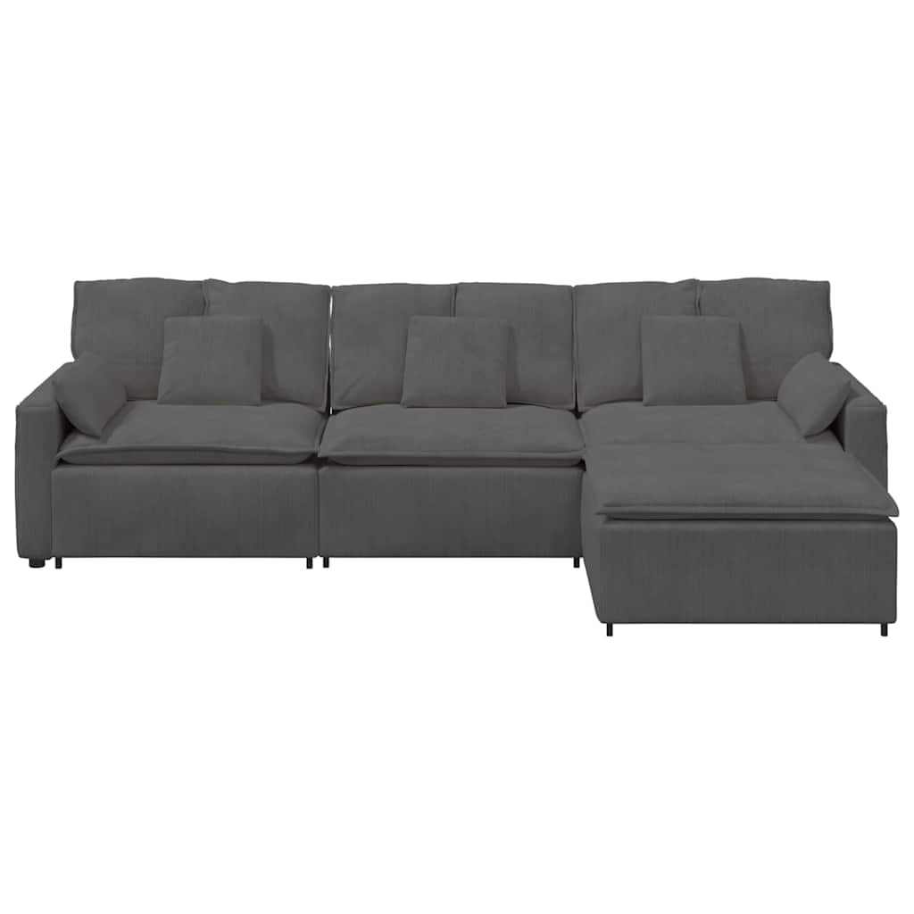 Modulsofa Med Fodskammel Og Hynder - Billede 6