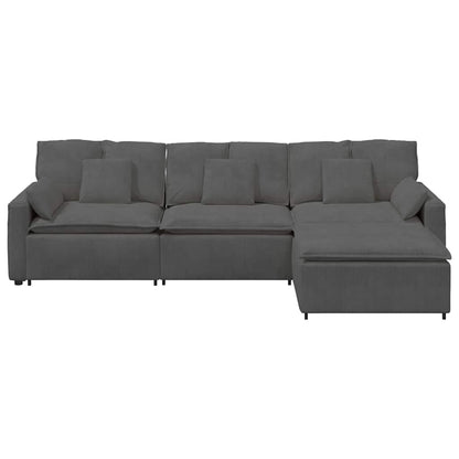 Modulsofa Med Fodskammel Og Hynder - Billede 6