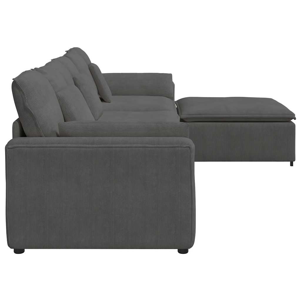 Modulsofa Med Fodskammel Og Hynder - Billede 7