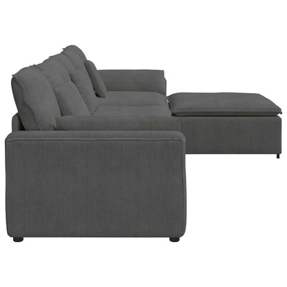 Modulsofa Med Fodskammel Og Hynder - Billede 7