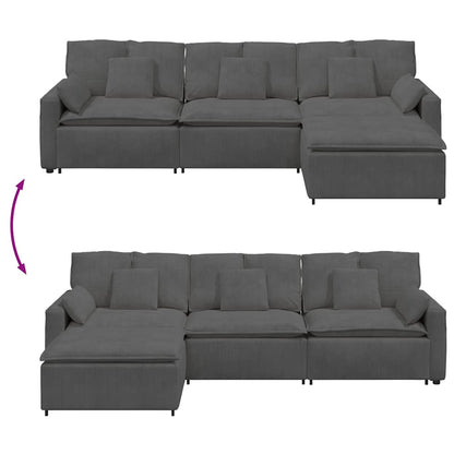 Modulsofa Med Fodskammel Og Hynder - Billede 9