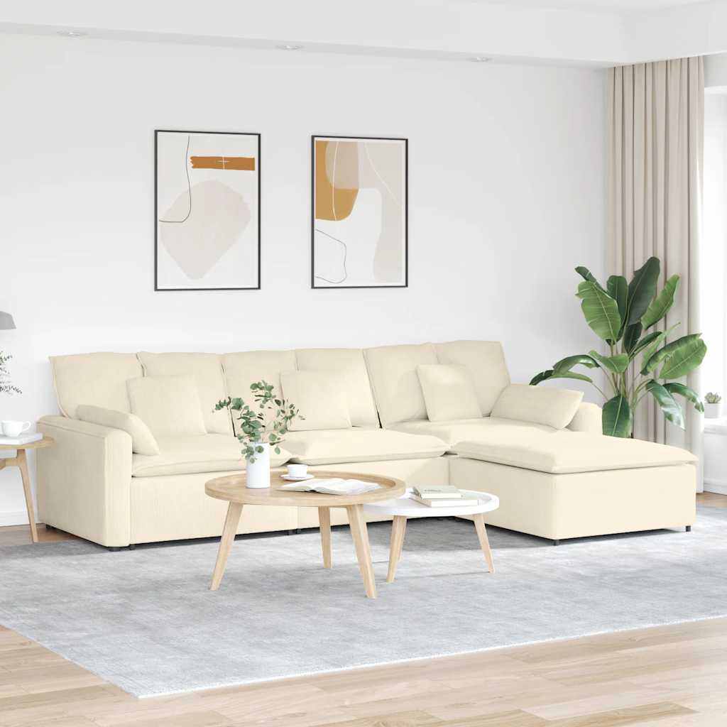 Modulsofa Med Fodskammel Og Hynder