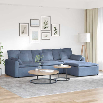 Modulsofa Med Fodskammel Og Hynder