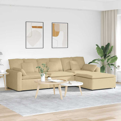 Modulsofa Med Fodskammel Og Hynder
